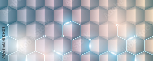 Abstract geometric banner