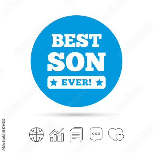 Valokuvatapetti Best son ever sign icon. Award symbol.