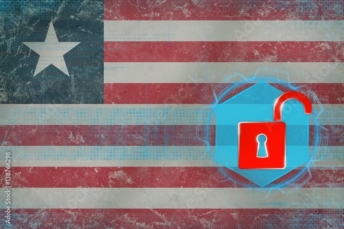 Liberia network unprotected. Electronic protection concept.