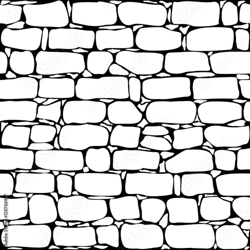 Old brick wall seamless pattern