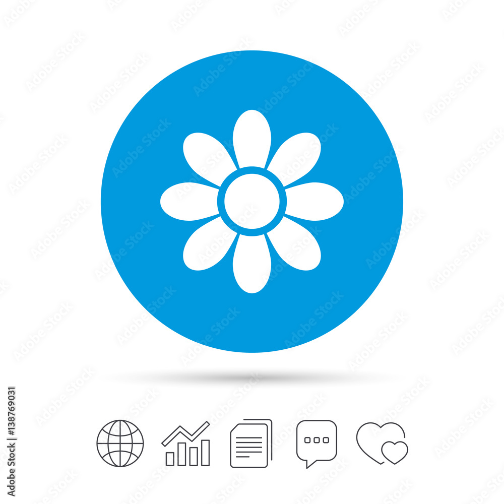 Flower sign icon. Blossom symbol. Flower sign icon. Blossom symbol.