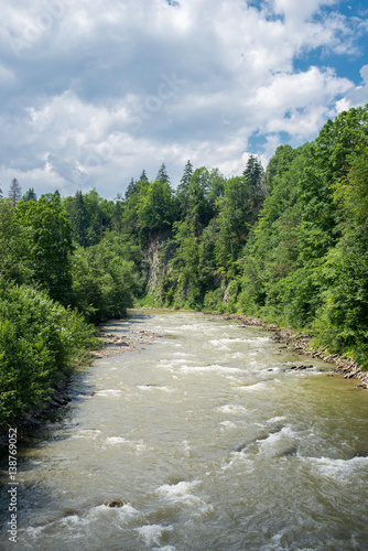 fast river in the Carpathian mountains