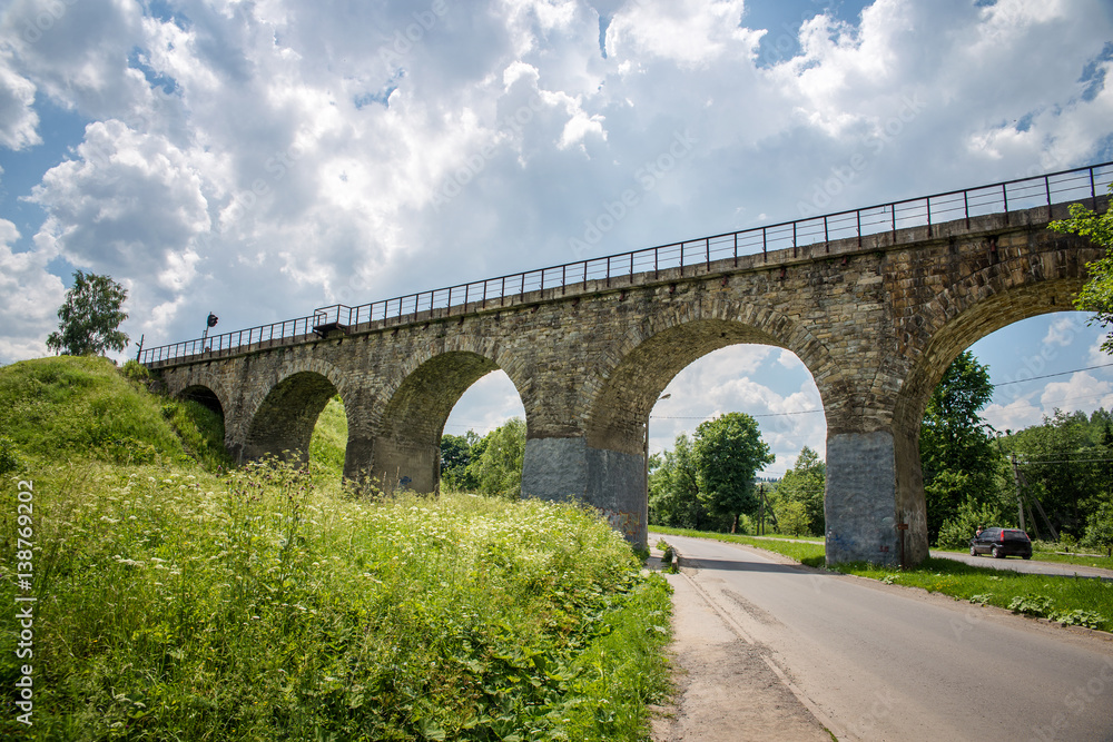 old bridge in Vorokhta in the Carpathian mountains old bridge in Vorokhta in the Carpathian mountains