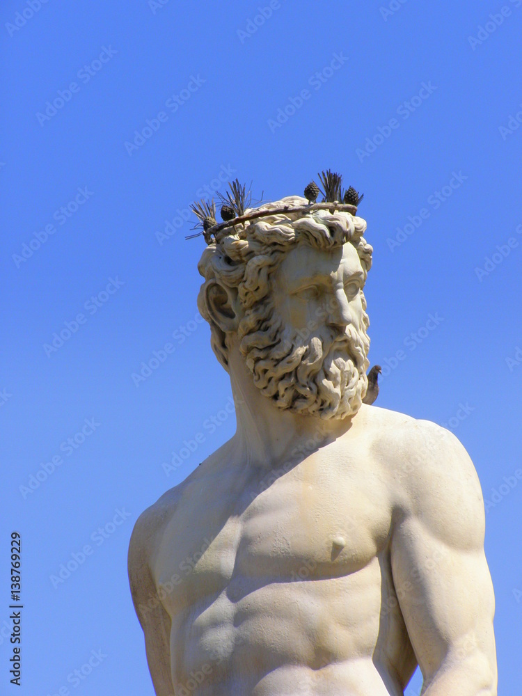 Fototapeta premium Neptun, fontanna Neptuna, Florencja