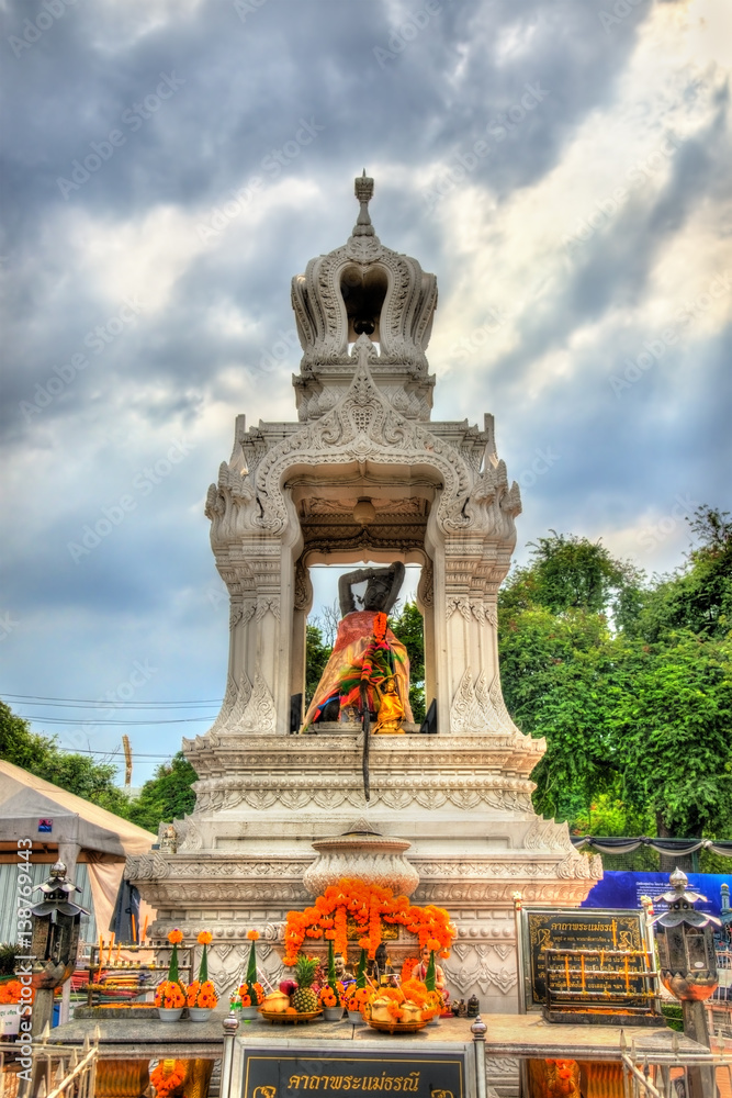 Statue of Phra Mae Thorani goddess in Bangkok