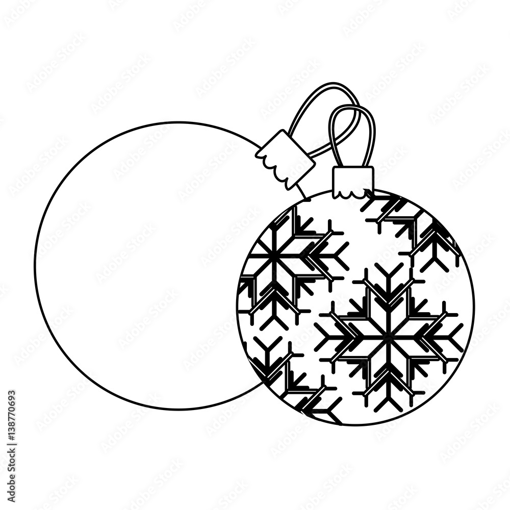 Fototapeta premium figure christmas balls icon, vector illustraction design image