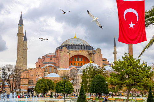 Canvas Print View of the Hagia Sophia in Istanbul, Turkey.