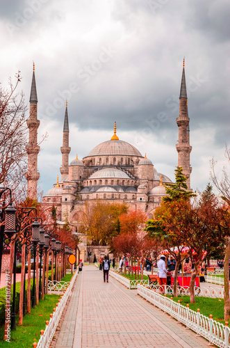 Photography The Blue Mosque, (Sultanahmet Camii), Istanbul, Turkey.