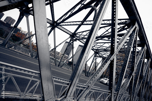 view of the Waibaidu Bridge in Shanghai,China