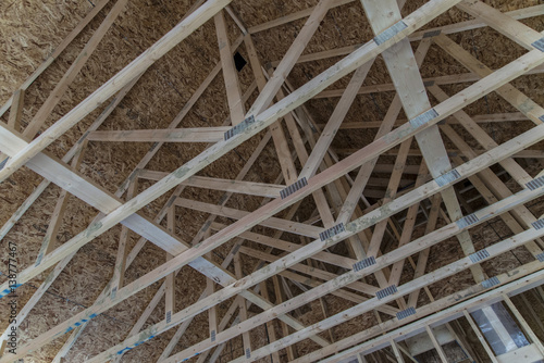 Wooden roof frame