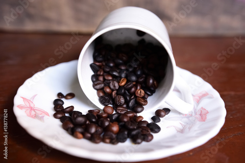 Photography Coffee beans in cup