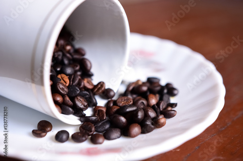Photography Coffee beans in cup