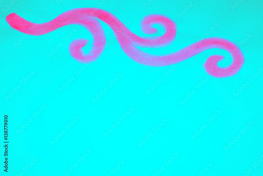 Bright neon turquoise and pink curly wavy line ornate ornament background Bright neon turquoise and pink curly wavy line ornate ornament background