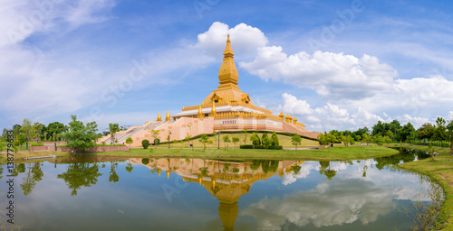 Landmark panorama of wat Thai  Beautiful temple in Thailand