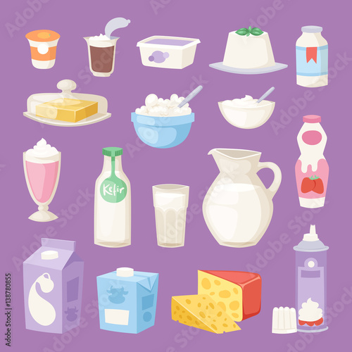 Milk everyday products vector