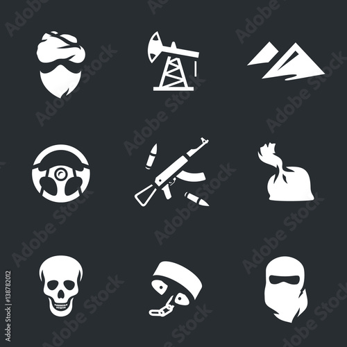 Vector Set of Criminal activity Icons.