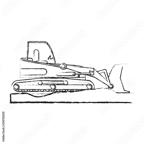 backhoe heavy construction machinery icon image vector illustration design 