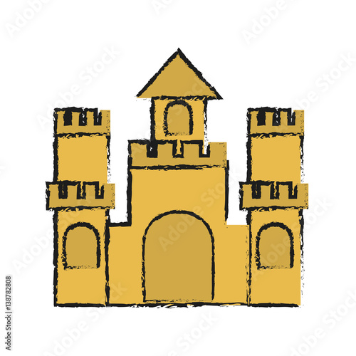 sand castle icon image vector illustration design 