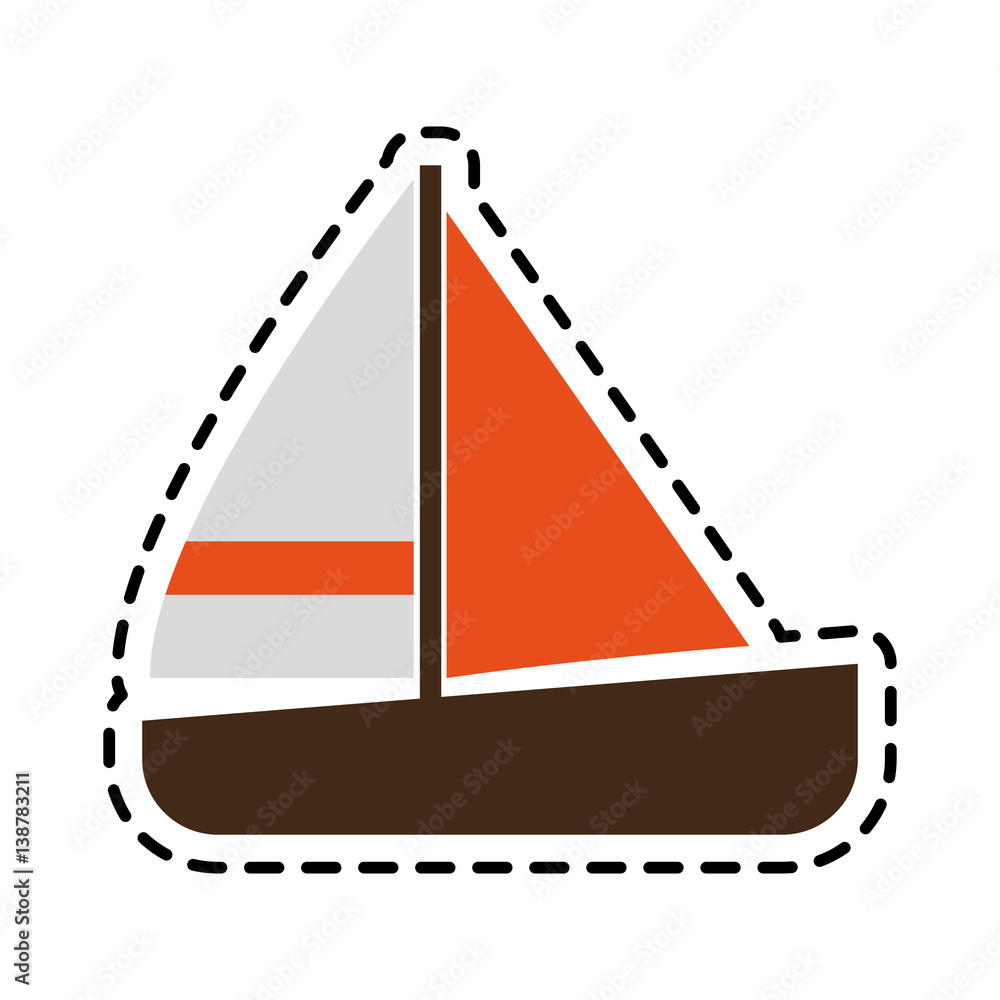 single sailboat icon image vector illustration design single sailboat icon image vector illustration design