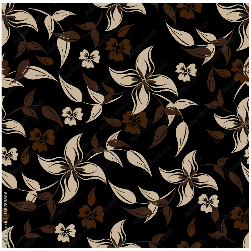 vector seamless pattern flowers and floral pattern illustration vector seamless pattern flowers and floral pattern illustration