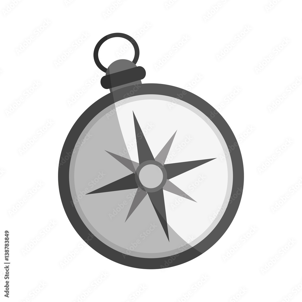 Fototapeta premium compass device icon over white background. colorful design. vector illustration