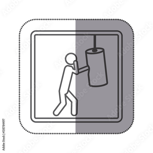 figure person practicing boxing icon, vector illustration design image