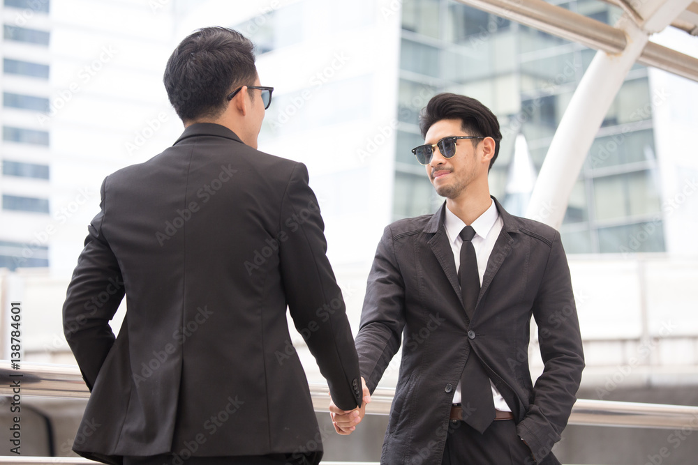 Asian Businessman shake hand, protrait business concept. Asian Businessman shake hand, protrait business concept.