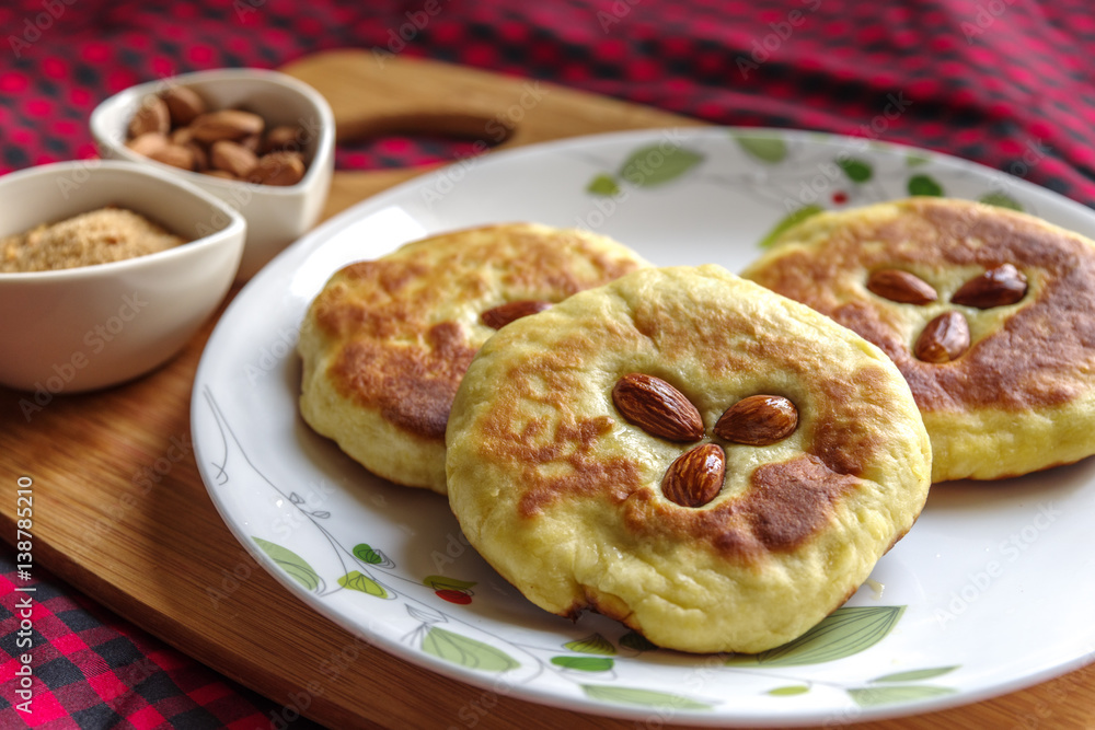 Korean pancake, and popular street food of Korea - Hotteok Korean pancake, and popular street food of Korea - Hotteok