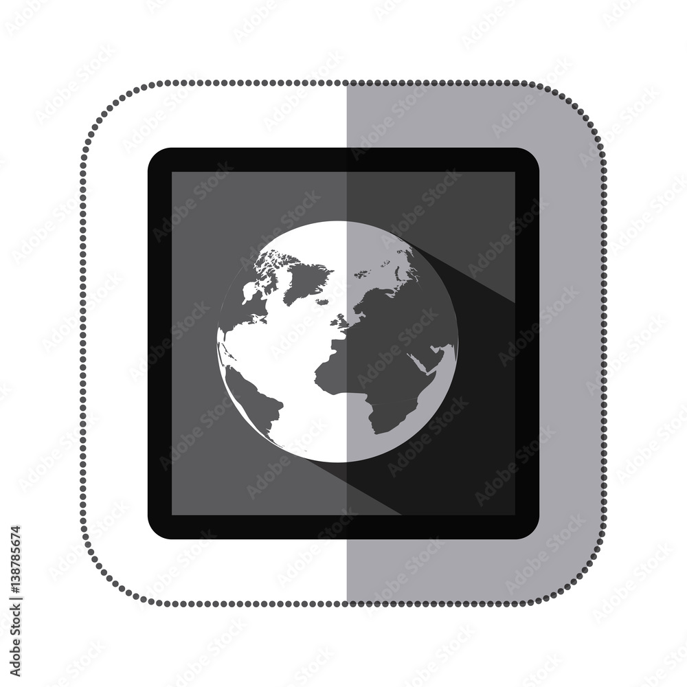 contour earth planet icon, vector illustration design contour earth planet icon, vector illustration design