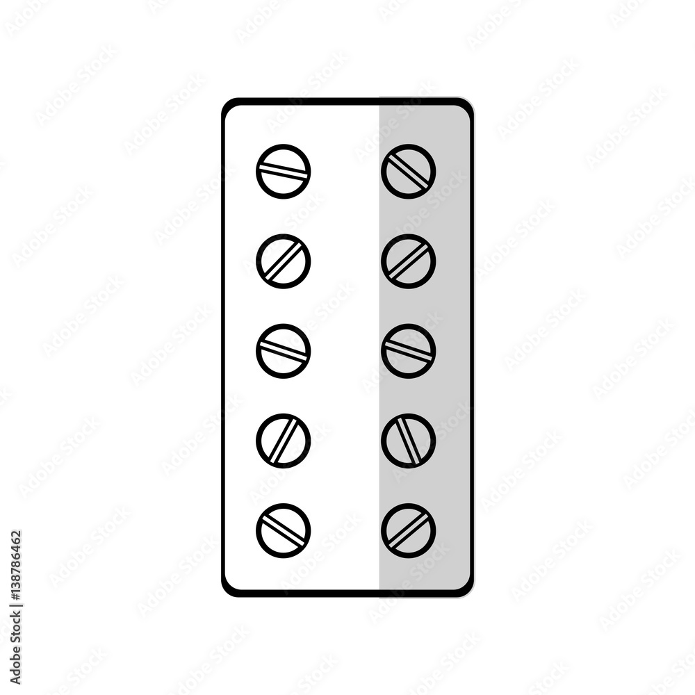 medicine pills over white background. vector illustration