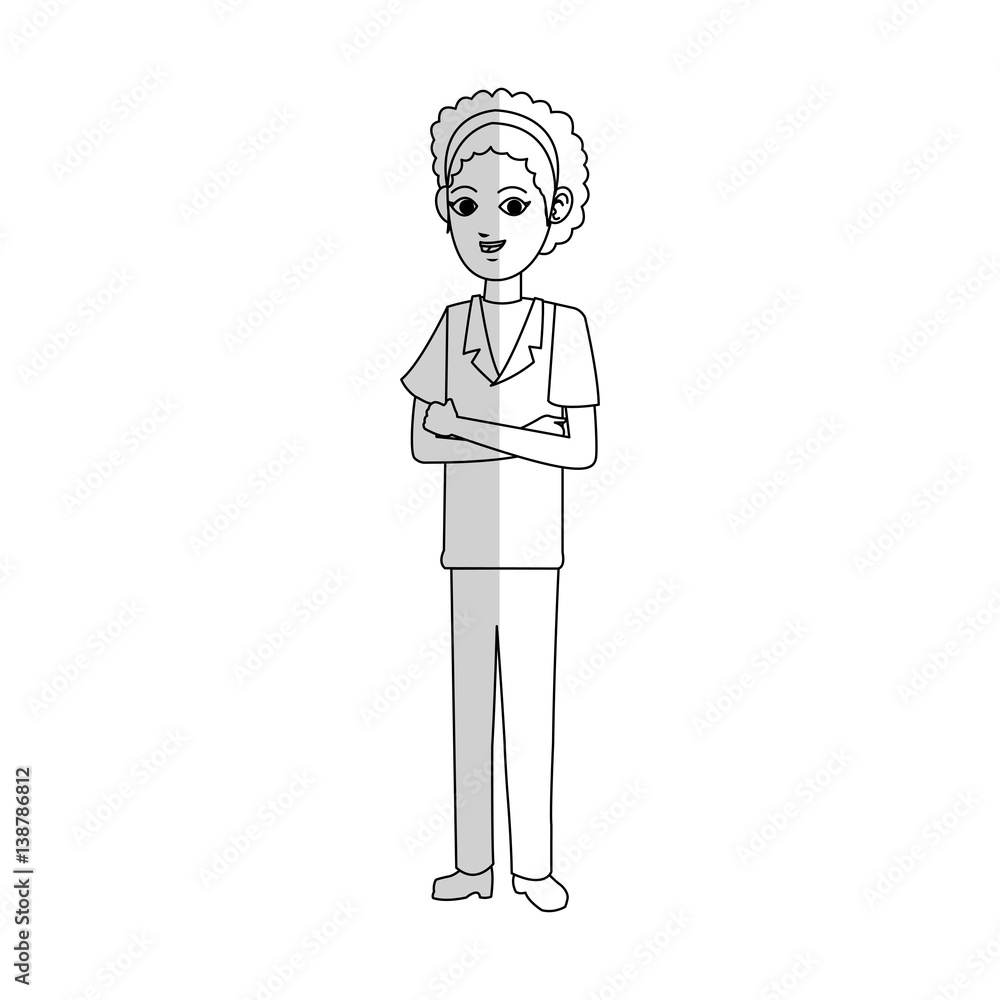 medical doctor woman cartoon icon over white background. vector illustration medical doctor woman cartoon icon over white background. vector illustration
