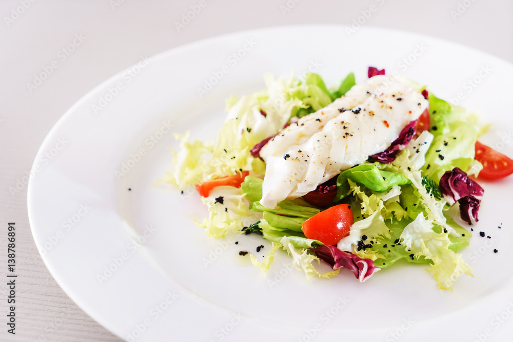 fish with salad fish with salad