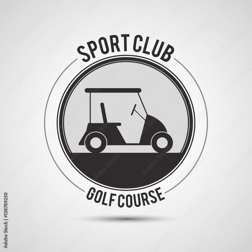 sport club golf course car vector ilustration eps 10