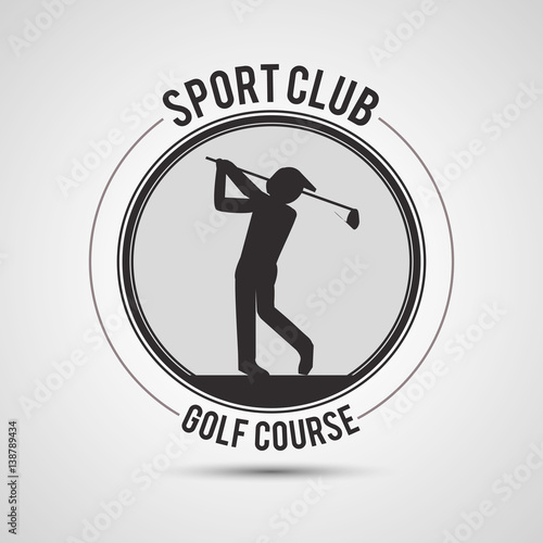 sport club golf course player vector ilustration eps 10