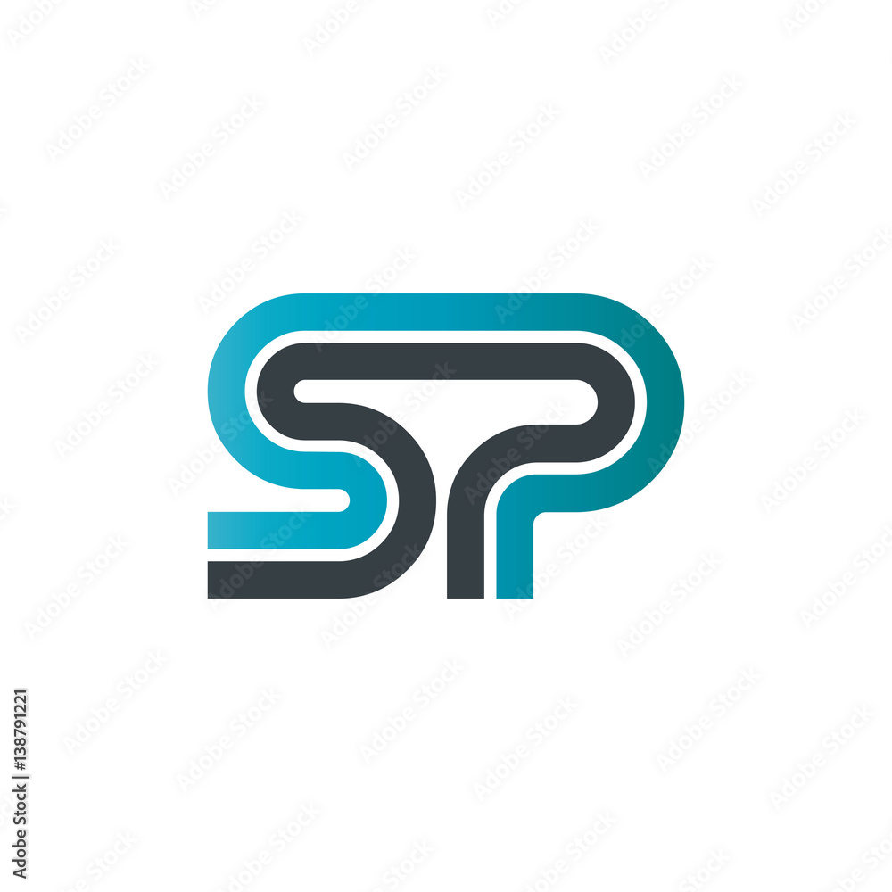 Initial Letter SP Linked Design Logo Initial Letter SP Linked Design Logo