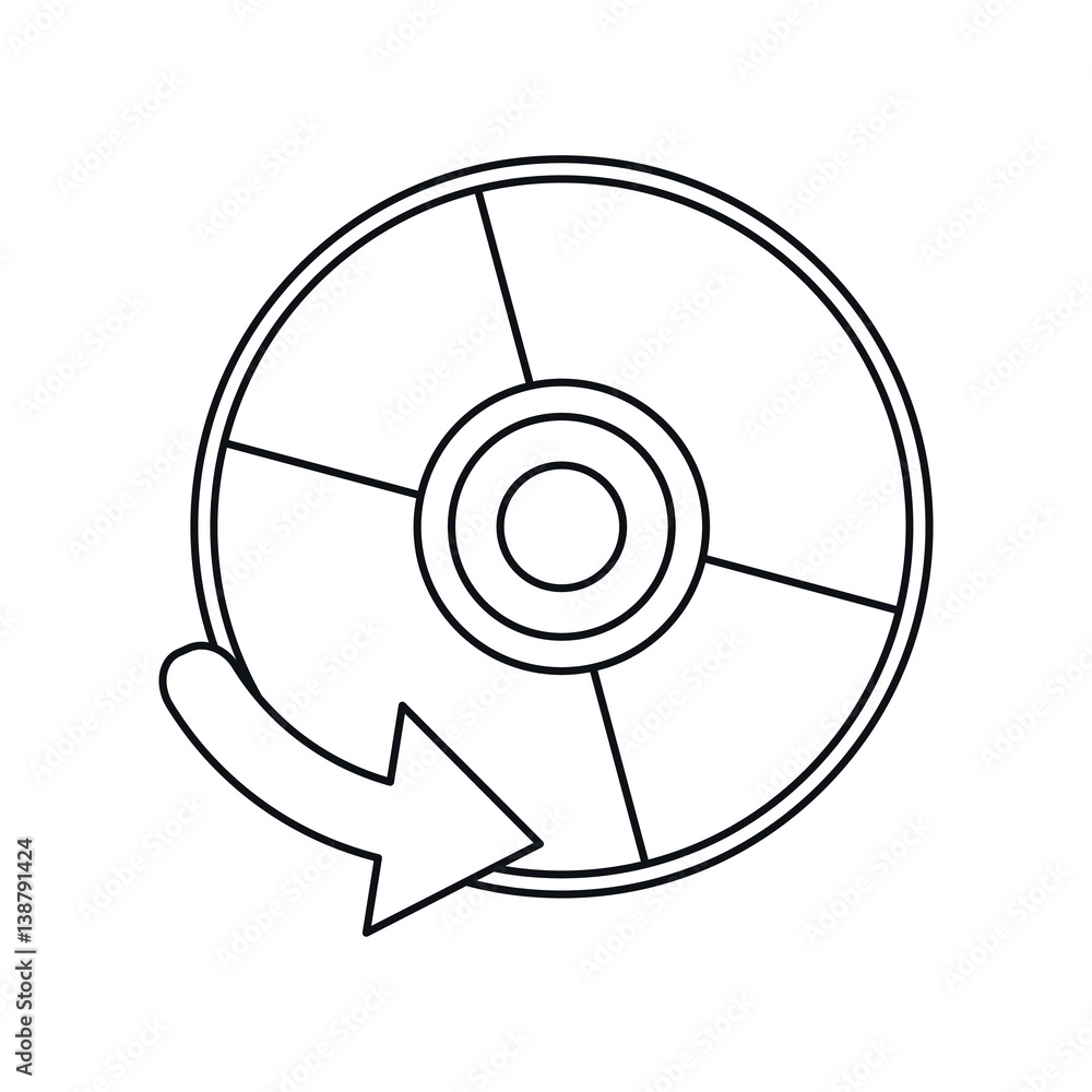 compact disk digital game thin line vector illustration eps 10 compact disk digital game thin line vector illustration eps 10