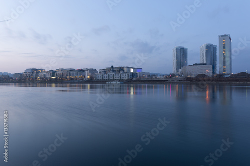 Riverside with Eurovea in Bratislava, Slovakia. © michalpalka