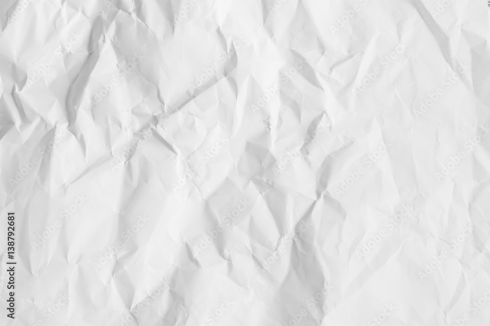 Obraz premium The white texture image is crumpled paper to show texture detail on paper. for design mapping material on 3D object, Abstract art background.