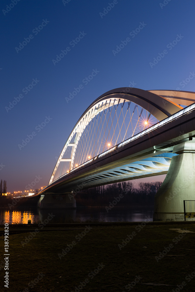 Obraz premium Apollo bridge in Bratislava, Slovakia