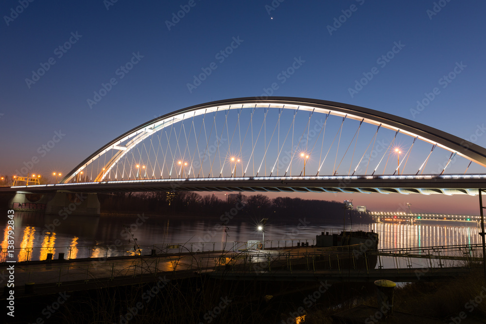 Apollo bridge in Bratislava, Slovakia