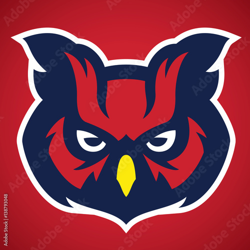 Owl head mascot