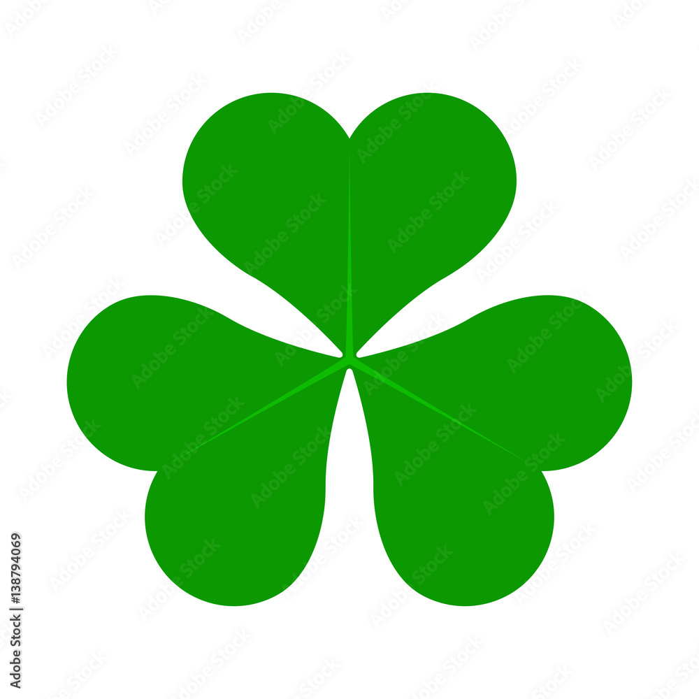 Green Lucky Four Leaf Irish Clover for St. Patricks Day. Vector illustration Green Lucky Four Leaf Irish Clover for St. Patricks Day. Vector illustration