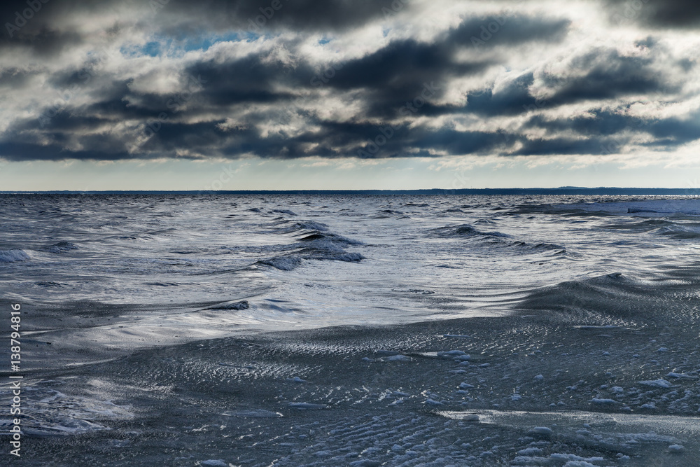Icy Baltic sea, Latvian cost. Icy Baltic sea, Latvian cost.