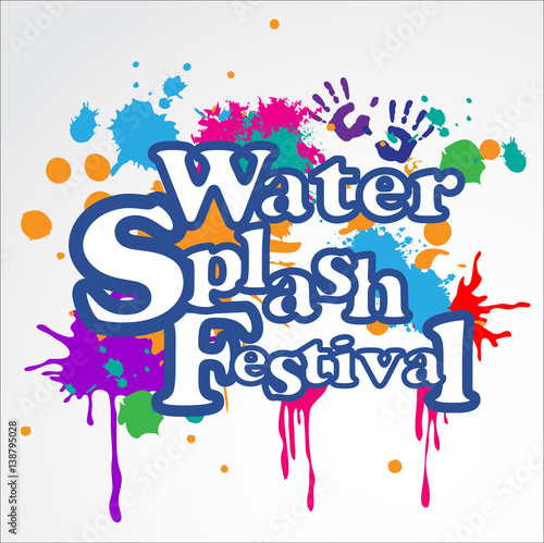 Abstract background Songkran Festival: The Water Splash Festival. Vector and Illustration, EPS 10