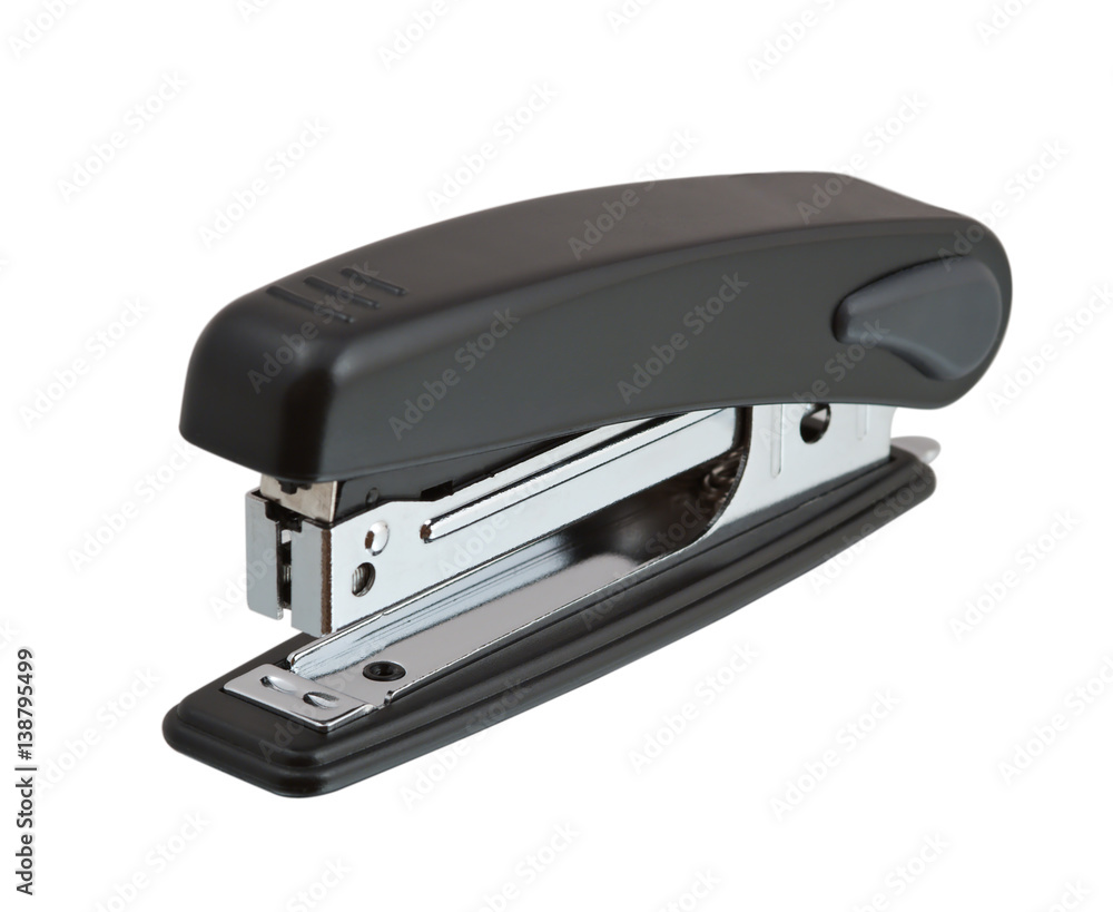 Black stapler isolated on white Black stapler isolated on white