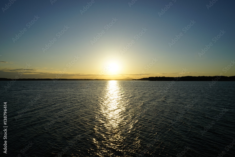 Fototapeta premium 涸沼の夕景