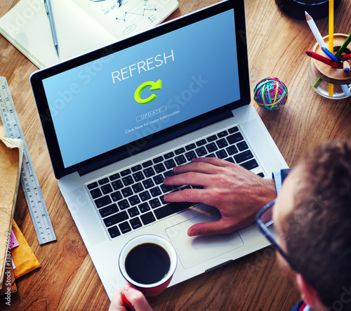 Canvas Print Refresh Restart Renew Vision Concept