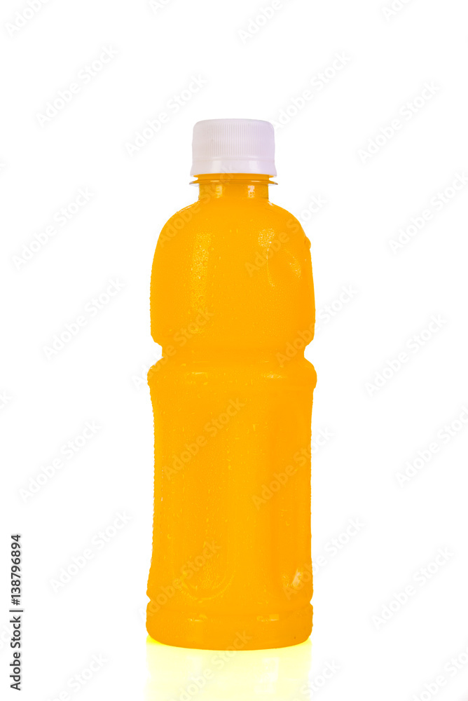 Orange juice bottle. Isolated on background Orange juice bottle. Isolated on background