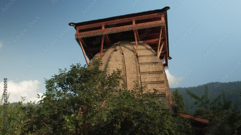 An unknown Hindu forest temple in the mountains, Himachal Pradesh, Kullu Valley An unknown Hindu forest temple in the mountains, Himachal Pradesh, Kullu Valley