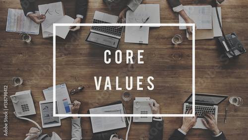 Core Values Principles Morals Concept photo